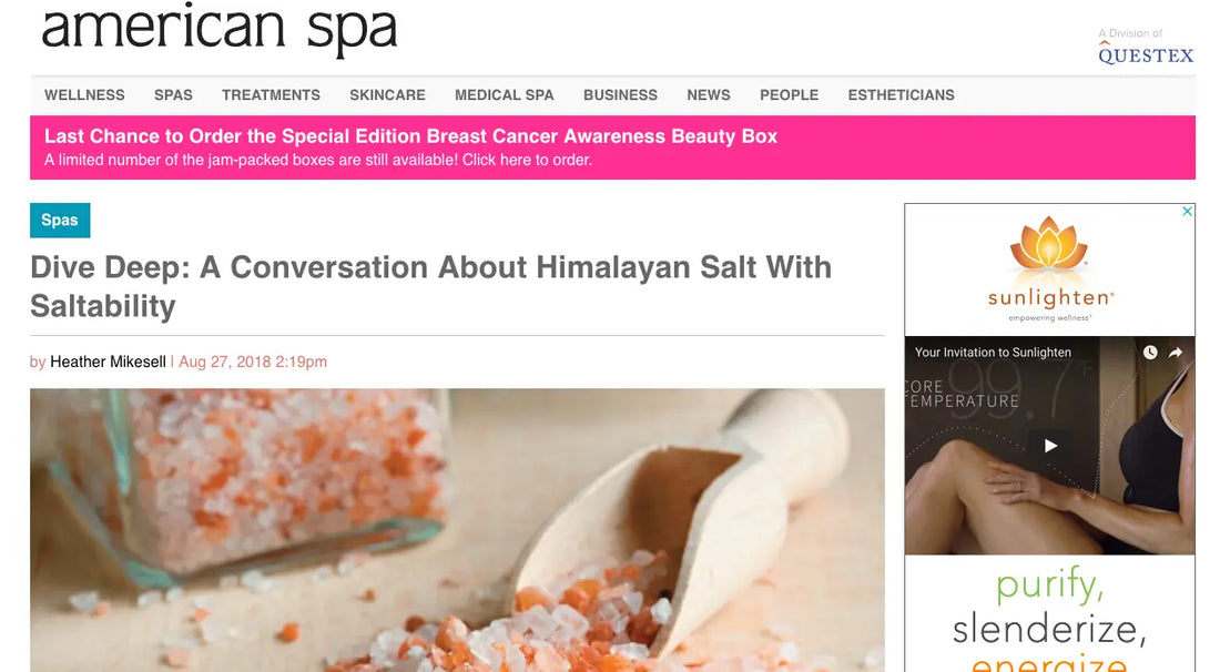 Thank you to American Spa for featuring Saltability!