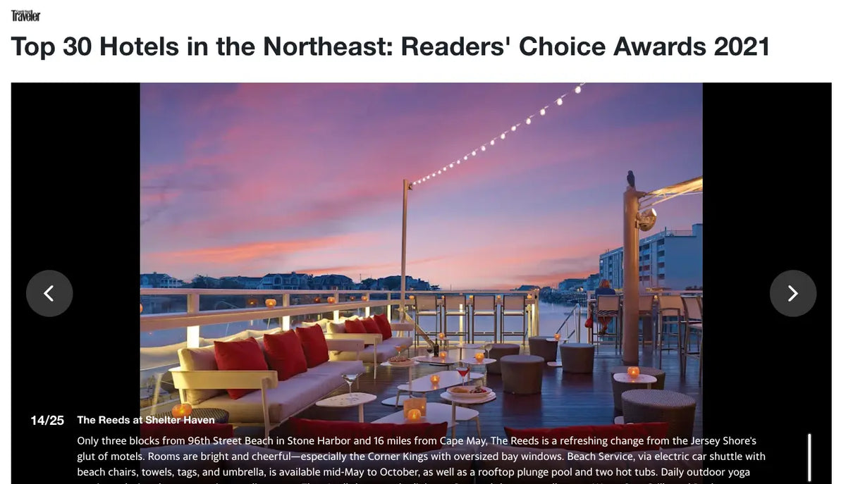 Saltability Clients Rank in Condé Nast Traveler's Top 30 Hotels in Northeast