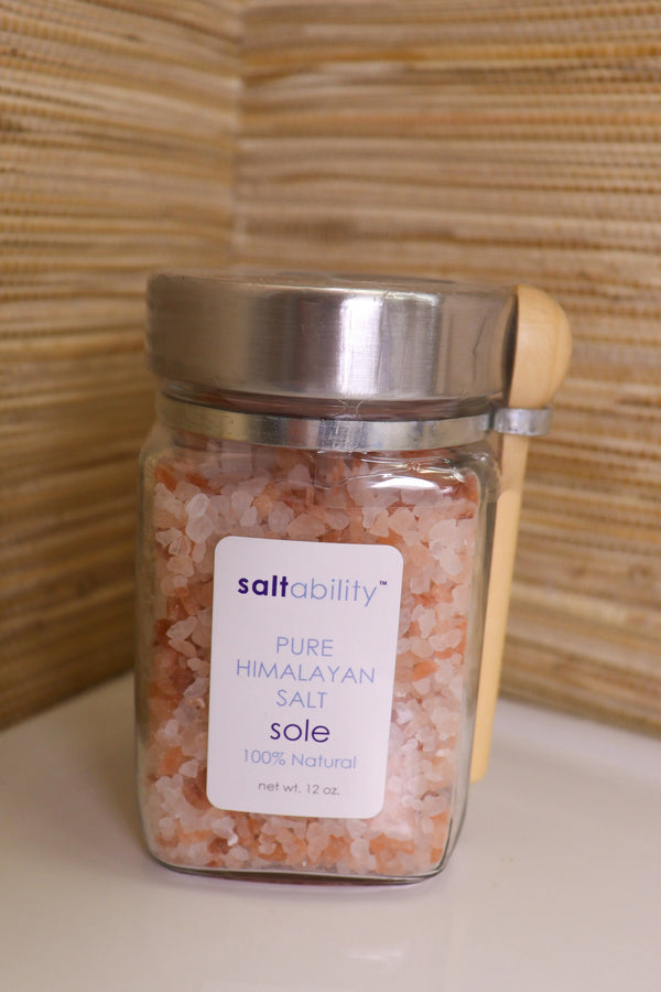 Sole Glass Jar with Spoon & Coarse Salt Saltability