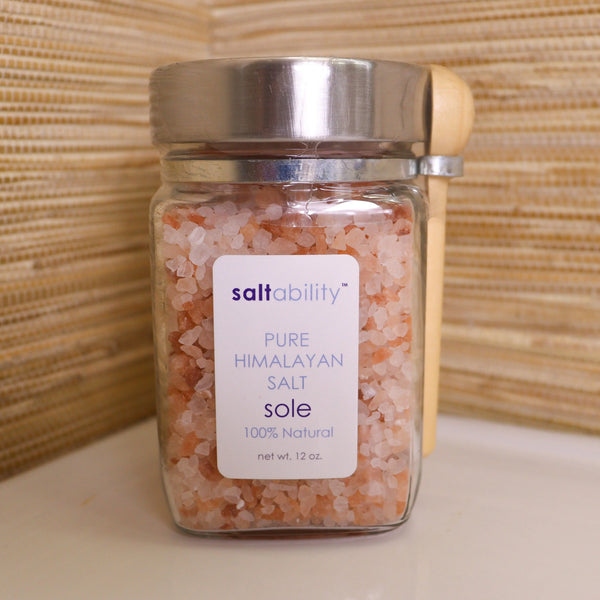 Sole Glass Jar with Spoon & Coarse Salt Saltability
